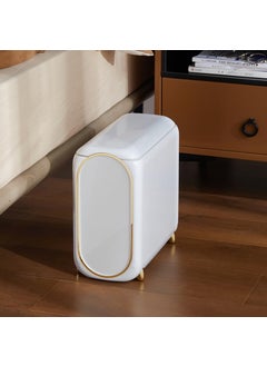 Azelf Azelf Europeanstyle Home Wheel Light Luxury Bedroom Living Room Narrow Slit Trash Bin Bathroom Kitchen Good And Staliysh Look  - Image 5