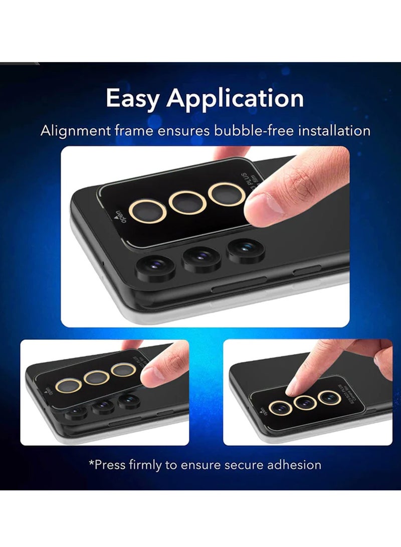 Wtech Samsung Galaxy S24+ / S24 Plus 5G 2024 Premium Camera Lens Film Protector Shield (MLHICR) - Clear/Gold - Image 4