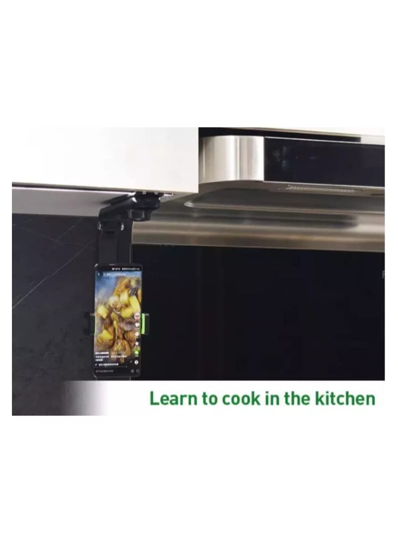 Car Mobile Phone Holder 360 Flexible Rotating Holder for Car Sun Visor│ Mobile Phone Holder for Kitchen │Desk Multipurpose Holder - Image 3