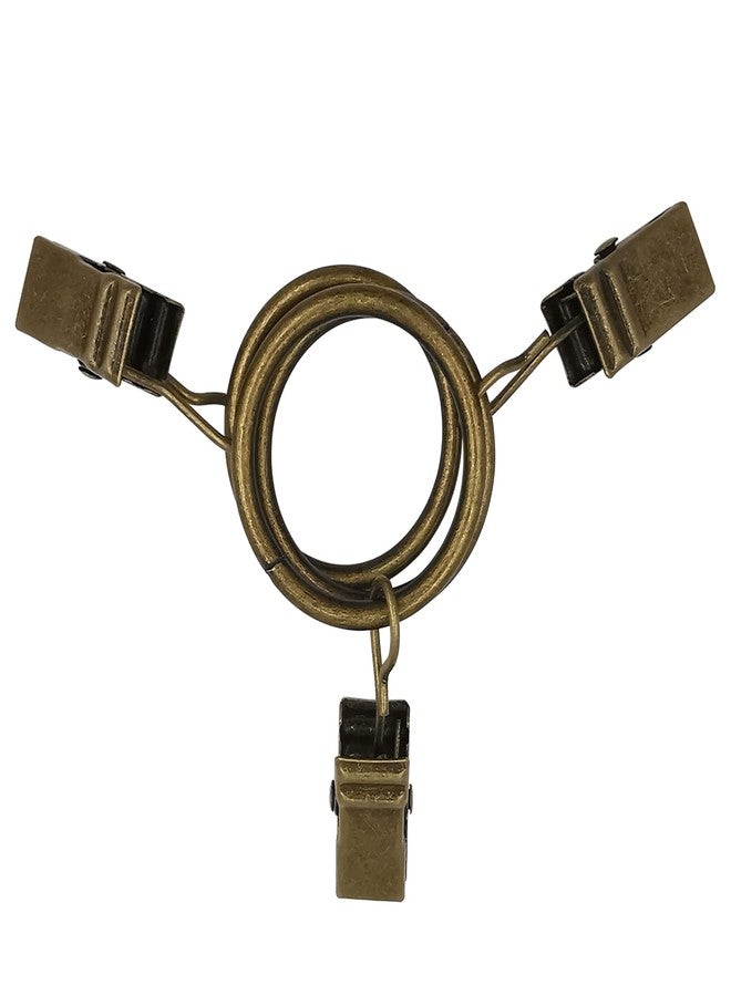 LLPJS 44 Pack Curtain Rings with Clips, Curtain Clip Rings Hooks, Bow Hanger Clips for Hanging Drapery Drapes Bows, Ring 1 inch Interior Diameter, Fits up to 5/8" Rod, Bronze - Image 4