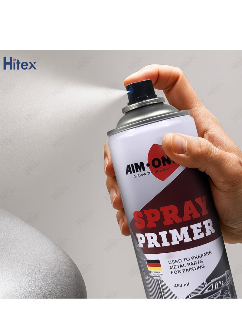 هيتكس برايمر رش إيم ون - برايمر سريع الجفاف، مانع للصدأ، مناسب لأسطح السيارات، متعدد الاستخدامات، 450 مل - مثالي للمعادن والبلاستيك والخشب - Image 4
