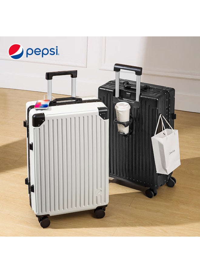 Pepsi Aluminum Frame Suitcase For Men And Women, 28-inch Large Capacity Travel Luggage With Spinner Wheels, Student Business Trolley Case With Password Lock - Image 2