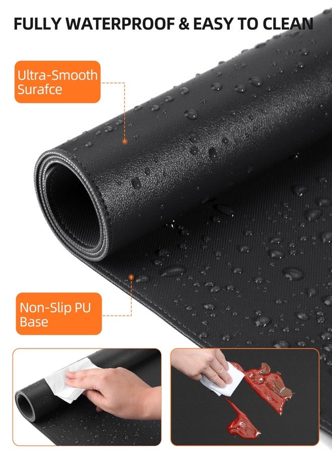 TopMade Mouse Pad with 15W Wireless Charging, XXL Large Leather Desk Mat, Waterproof Gaming Mousepad Home Office Desk Pad Protector, Computer Keyboard Pad, Mouse Mat for MacBook, PC, Laptop, Black - Image 5