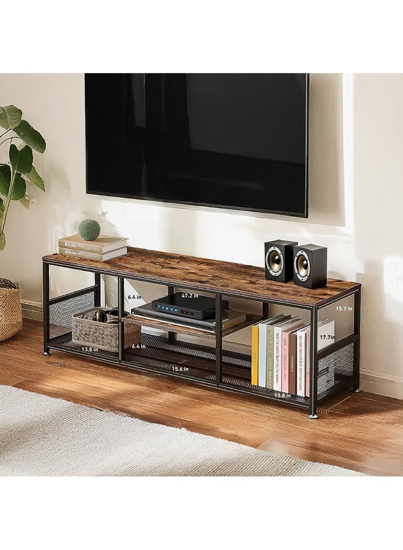 إيه جي دي حامل لأجهزة التلفزيون، حتى 55 بوصة وطاولة قهوة بثلاث طبقات لغرفة المعيشة وغرفة النوم، 120*40*45 سم - Image 3