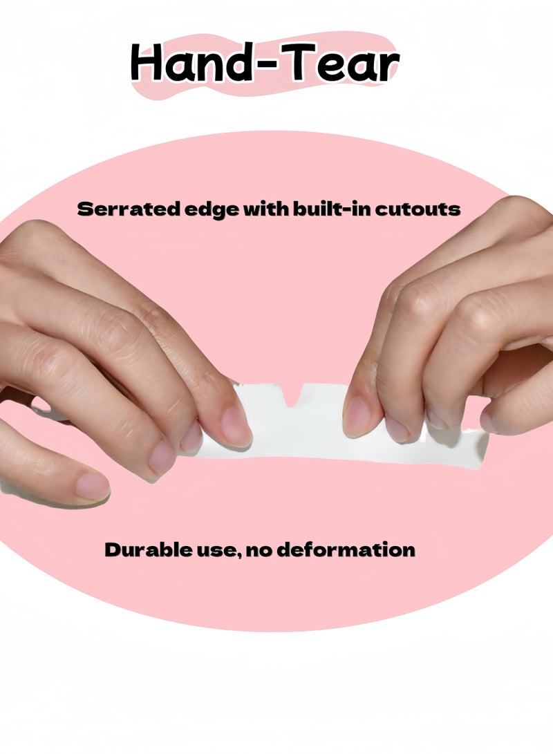 6 Pcs White Athletic Sports Tape 5.0*910cm, Made of Natural Cotton Fibre, Breathable,Self Adherent Cohesive Wrap Bandages, Easy Tear Zigzag Edge First Aid Tape, Self Adhesive Tape for Athlete & Trainers, Suitable for Ankle, Wrist, Elbow, Fingers, Etc. - Image 3