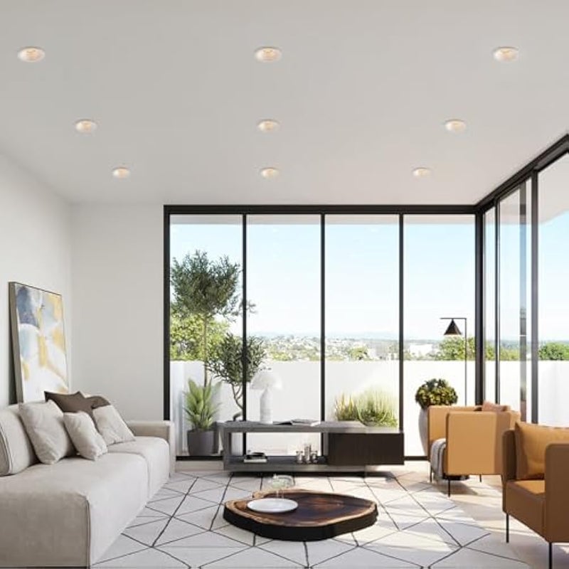 V.nice Recessed Ceiling Downlight Housing with GU5.3 Socket, Square/Round Trim, 70–90mm Cut-Out, Max 35W, Aluminium, White Finish  4 Variants (Bulbs Not Included) - Image 5