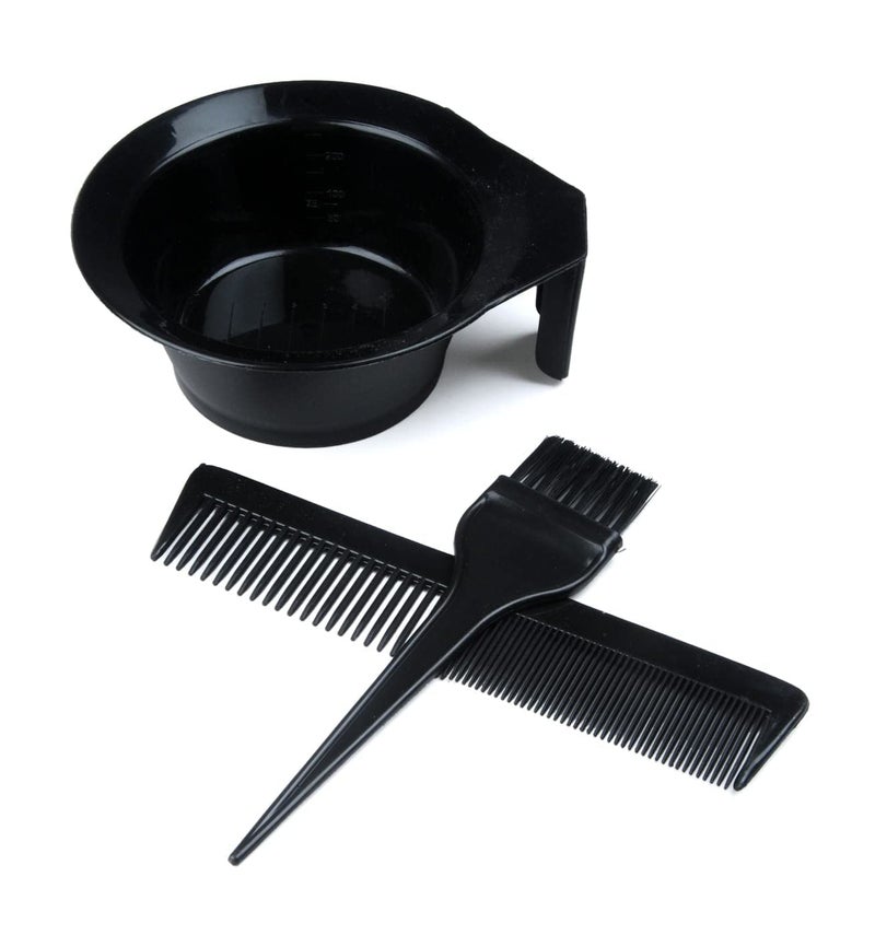 VEDETIC Plastic Dye Brush and Mixing Bowl with Comb - Includes Hair Dye Bowl, Colouring Applicator and Hair Comb for Salon and Home Use - Image 1
