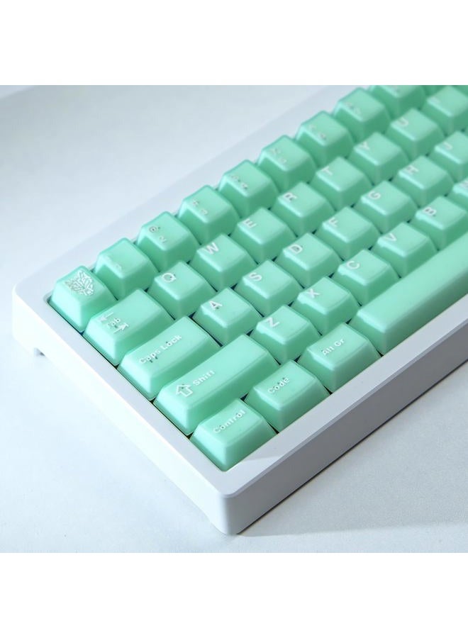 Sumgsn 114 Keys Translucent Keycaps Cherry Profile PBT Doubleshot Green Keycaps Set Fit for 60% 65% 75% Cherry Mx Switches Mechanical Keyboard - Image 1