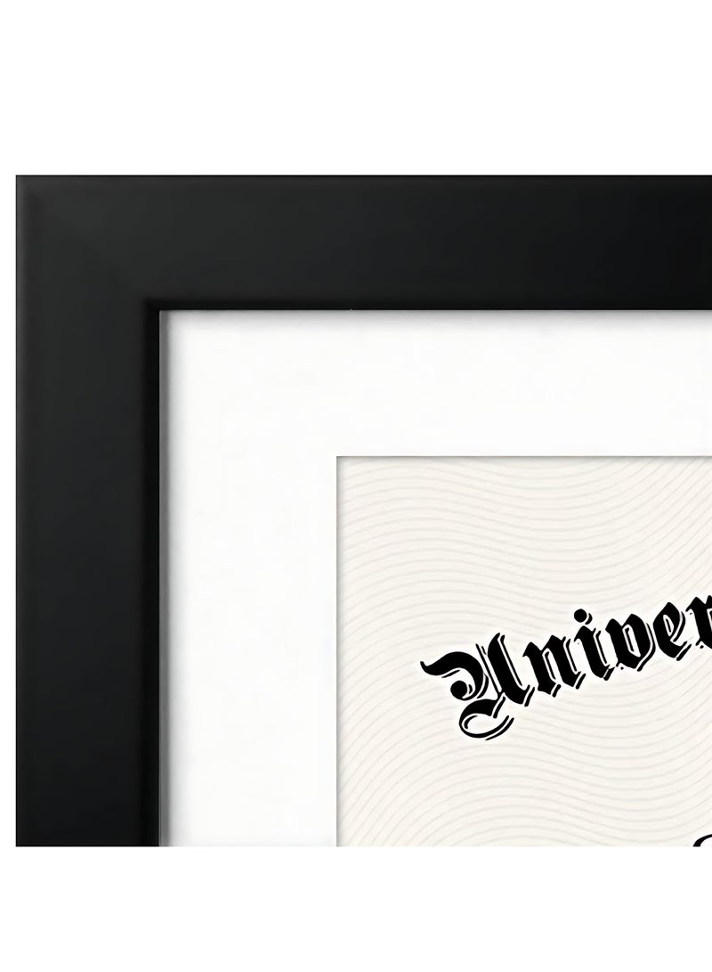 Americanflat 11x14 Black Diploma Frame | Displays 8.5x11 Diplomas with Mat or 11x14 Inch Without Mat. Shatter-Resistant Glass. Hanging Hardware Included - Image 3