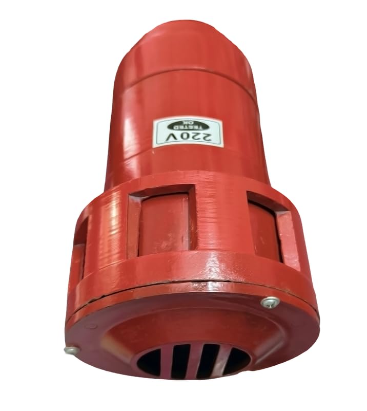 Hanutech Electronic Industrial Siren 220V AC Screw Wind Motor Hooter, Single Phase High-Power Warning Alarm, Sound Range Up to 1KM for Industrial Safety & Emergency Alerts - Image 3
