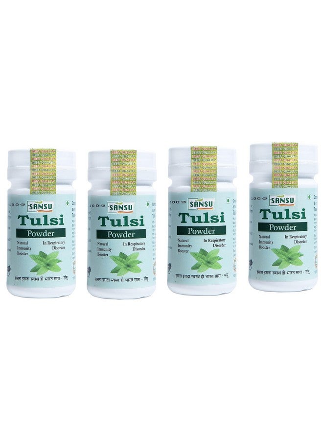Sansu Tulsi Powder Ayurvedic Natural 100g (Pack of 4) - Image 1