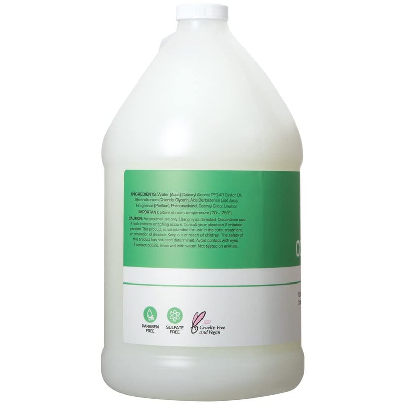 Ginger Lily Farms Club & Fitness Moisturizing Conditioner for Dry Hair, 100% Vegan & Cruelty-Free, Aloe Vera Scent, 1 Gallon (128 fl oz) Refill, white - Image 3
