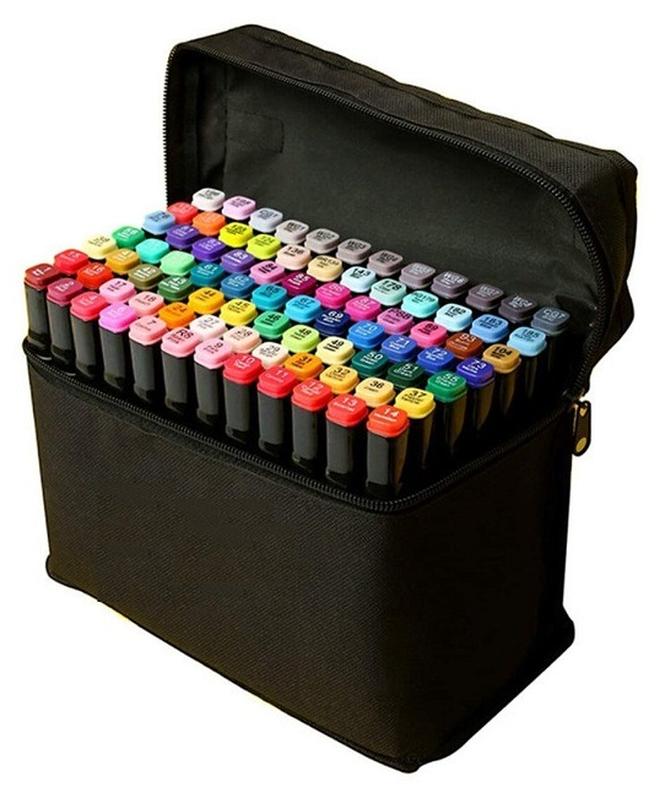 Touch 80 Colors Markers Artist Drawing Art Markers for Kids Dual Tip Markers Coloring Painting Supplies Perfect - Image 1