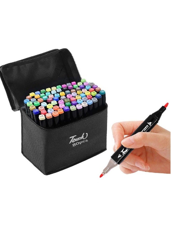 Touch 80 Colors Markers Artist Drawing Art Markers for Kids Dual Tip Markers Coloring Painting Supplies Perfect  - Image 4