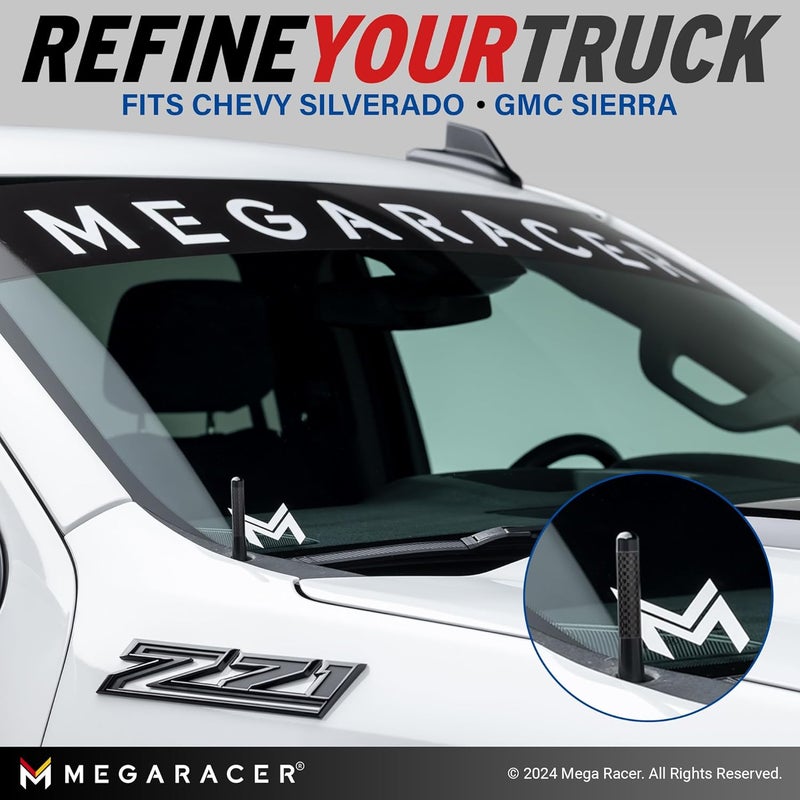 Mega Racer 3" Carbon Fiber Short Automotive Antenna - Image 5