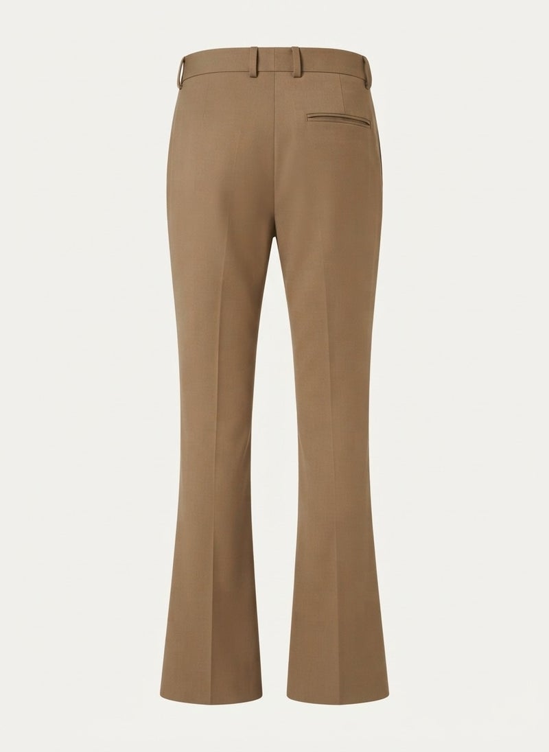 AUXOM Men's Formal Bootcut Trousers - Dark Khaki - Image 4
