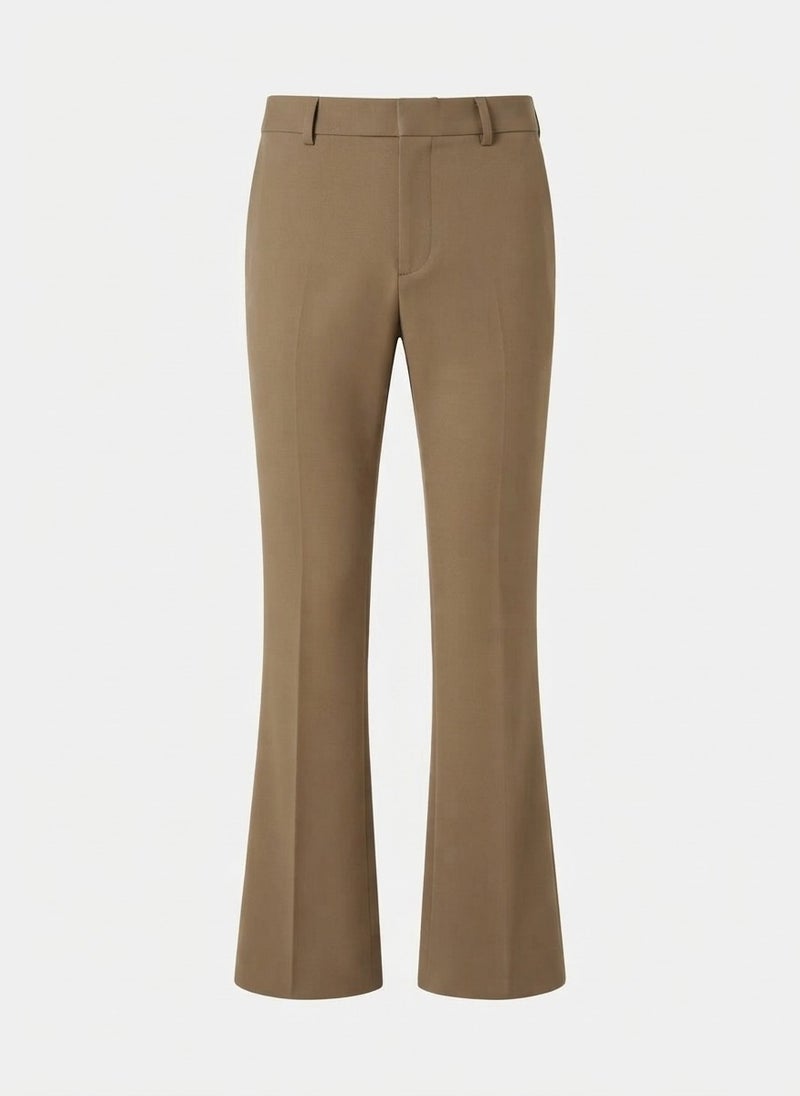 AUXOM Men's Formal Bootcut Trousers - Dark Khaki - Image 3