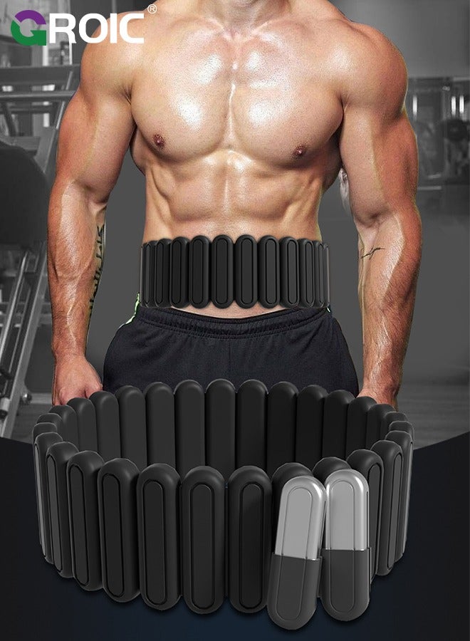 GROIC Weight Lifting Belt, Weighted Belt,Adjustable Sport Fitness Belt for Abs Strengthening Workout Body Shaping Core and Weight Loss,Gym Belt,Powerlifting Lever Belt,Counterweight Belt(1.8kg) - Image 1