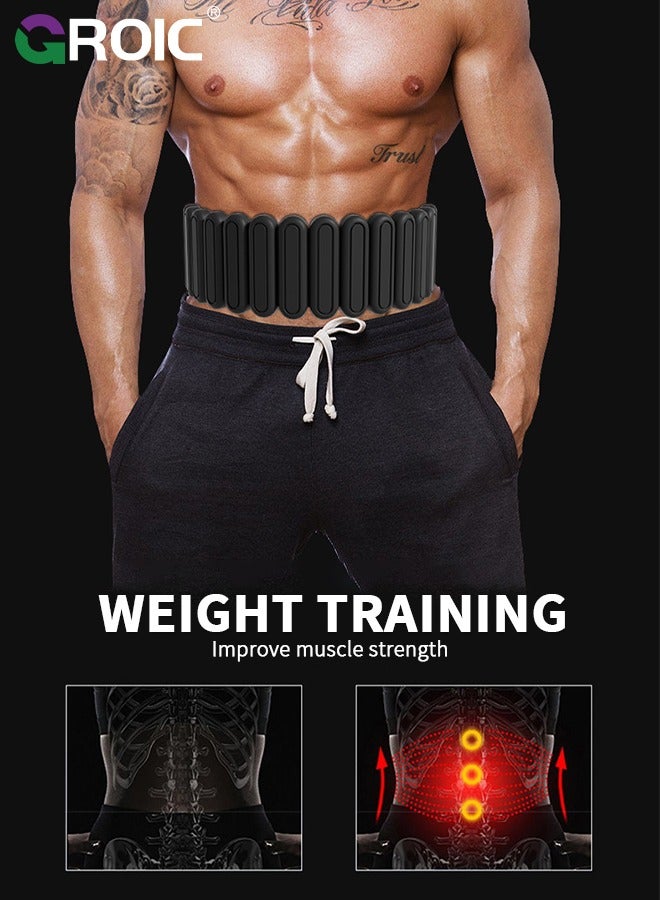 GROIC Weight Lifting Belt, Weighted Belt,Adjustable Sport Fitness Belt for Abs Strengthening Workout Body Shaping Core and Weight Loss,Gym Belt,Powerlifting Lever Belt,Counterweight Belt(1.8kg) - Image 4