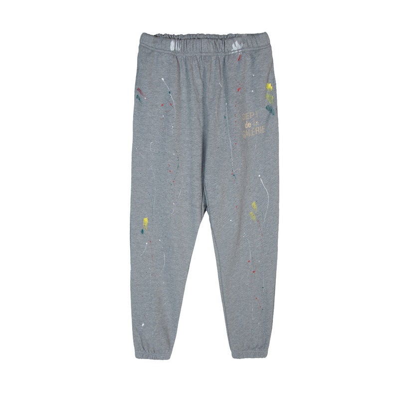Correct Version Of G D Classic Hand-Painted Splash Ink Graffiti Print Splicing Casual Loose Sweatpants Men'S Casual Pants Women - Image 5