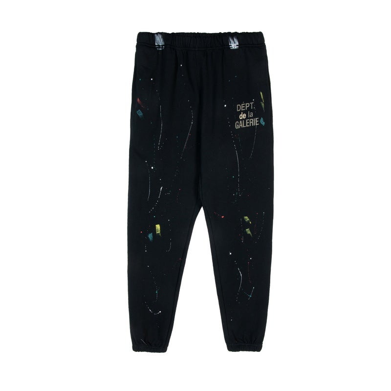 Correct Version Of G D Classic Hand-Painted Splash Ink Graffiti Print Splicing Casual Loose Sweatpants Men'S Casual Pants Women - Image 4
