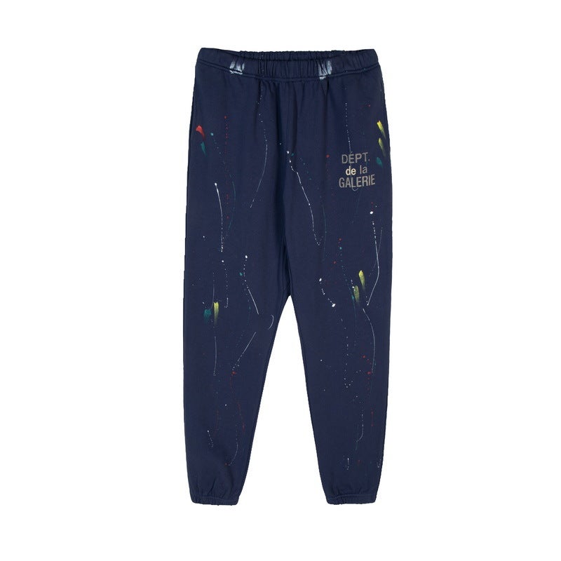 Correct Version Of G D Classic Hand-Painted Splash Ink Graffiti Print Splicing Casual Loose Sweatpants Men'S Casual Pants Women - Image 3