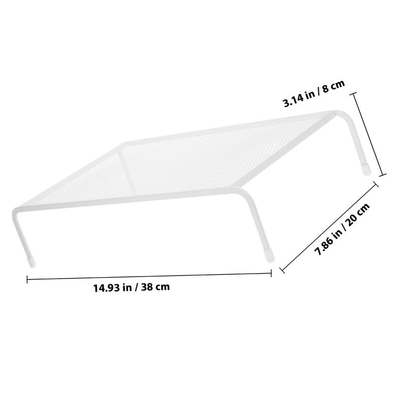 Single Layer Monitor Stand Riser Desktop Shelf Organizer for Office Workspace - Image 3