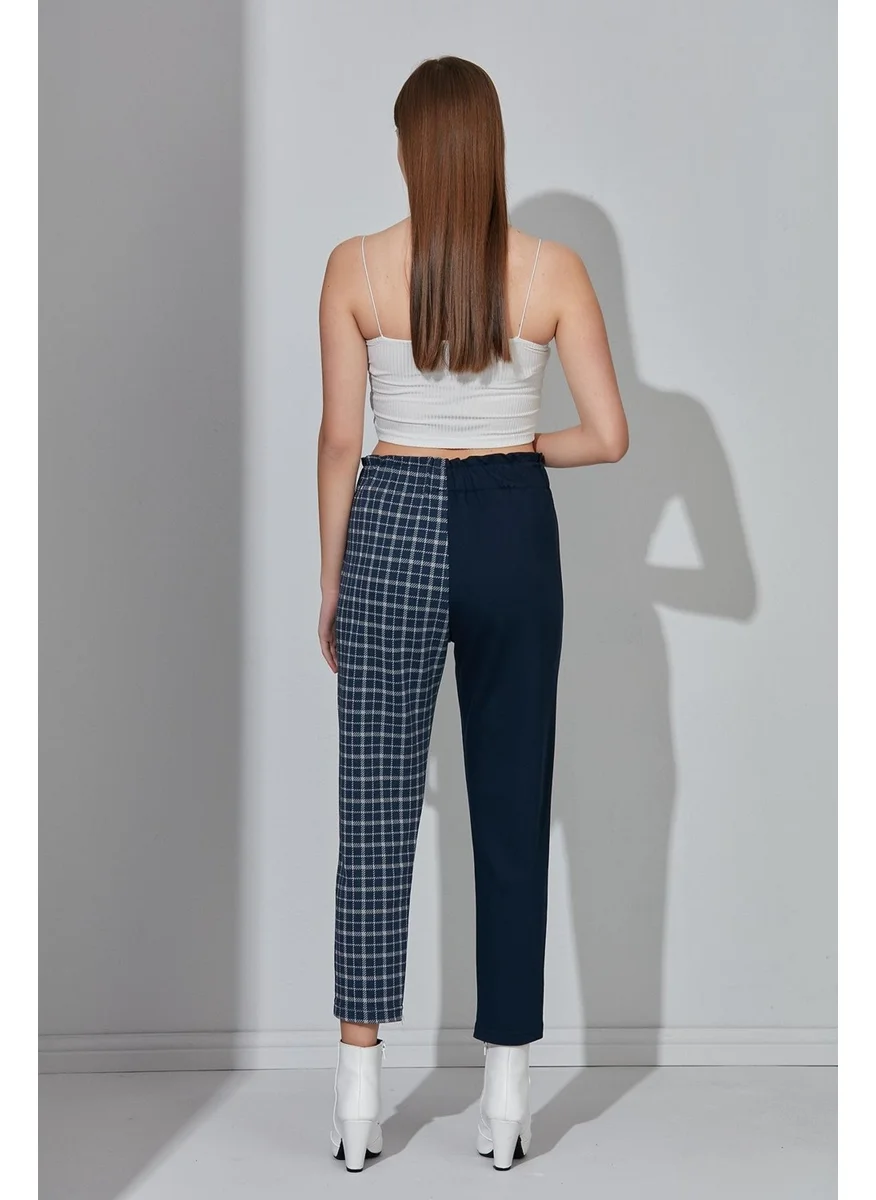 Alexander Gardi Two-Tone Elastic Waist Trousers (B21-12800)