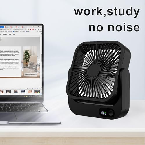GIIKNEW 2-Pack Magnetic Cruise Ship Approved Fan, 5000mAh Battery Operated Portable Fan with 5 Speeds, Magnetically Sticks on Cabin Ceilings and Walls, Cruise Essentials 2026 - Black - Image 5
