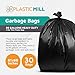 PlasticMill Heavy Duty Trash Bags Black Garbage Bags Plastic Trash Bags for Large Rolling Trash Bins Tall Trash Bags 95Gallon Large Kitchen Trash Bags 2 Mil 61x68 30Count - Image 4