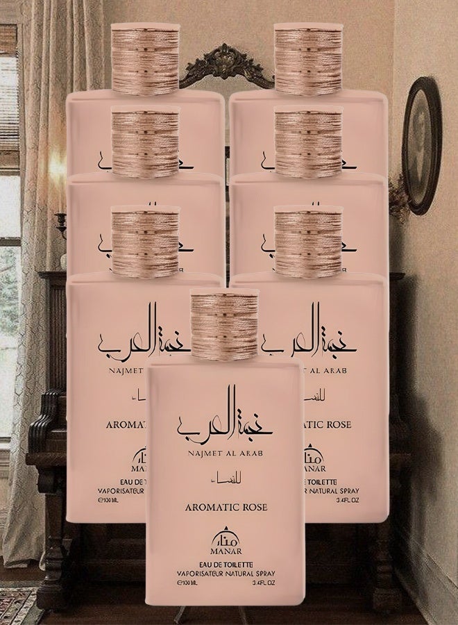 منار 7 قطع عطر نجمة العرب روز العطري للنساء 100 مل - Image 1