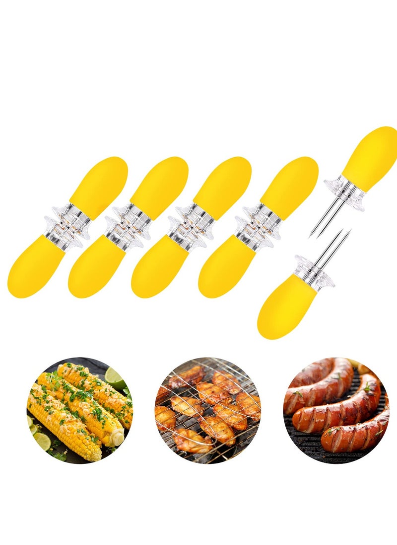 12pcs Corn Cob Skewers Stainless Steel Corn on The Cob Holders Skewers with Silicone Handle BBQ Grill Food Prongs Skewers Forks Party Yellow - pzsku/ZA71A1AFF0A5C6CA651EEZ/45/_/1717031270/d522451a-ca35-4599-8919-b920e1c766a0