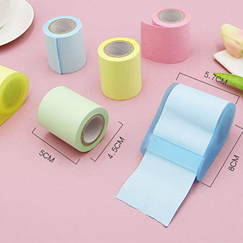 Sourcemall Full Adhesive Roll Sticky Notes, Self-Stick Notes,Width x Length 2 x 300 Inches, 4 Rolls/Pack (Four Colors with Dispensers) - Image 2