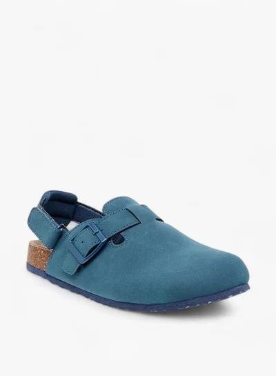 Mister Duchini Boys Solid Closed Toe Sandals With Hook And Loop Closure
