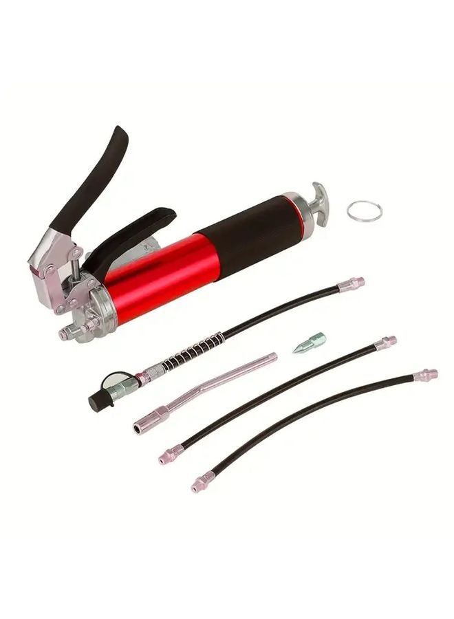 مسدس شحم يدوي ثقيل باللون الأحمر، نظام توفير الجهد عالي الضغط، مقبض متين من سبائك الألومنيوم - Image 2