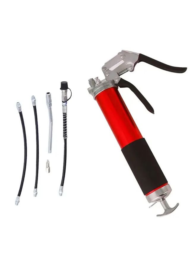 مسدس شحم يدوي ثقيل باللون الأحمر، نظام توفير الجهد عالي الضغط، مقبض متين من سبائك الألومنيوم - Image 1