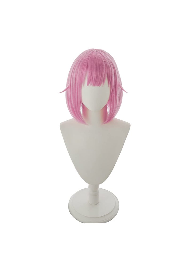 Xingwang Queen Xingwang Queen Anime Cosplay Wig Short Pink Halloween Party Wigs for Women Girls 
