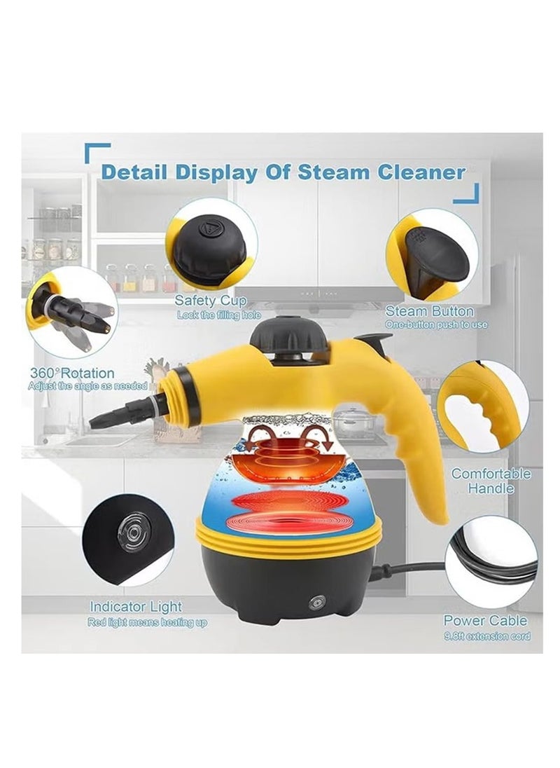 Furtey - 1000W high temperature steam cleaner | 135℃-169℃ high pressure sterilization | 10 accessories with multiple functions | 350ML large capacity | Quick heating in 2 minutes | Deep cleaning for kitchen, bathroom and car - Image 1