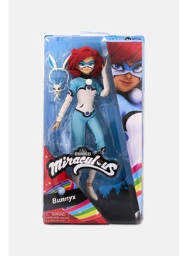 ZAG Heroez Miraculous Ladybug Bunny x Fashion Doll With Fluff Kwami and Bunny Ears Headband, Turquoise  - Image 1