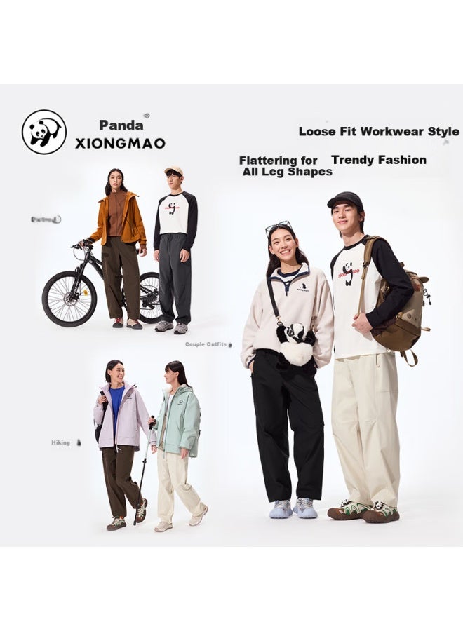 Panda Zhang Yuxi Casual Straight-leg Loose Water-repellent Hiking Sports Pants Uni 9226, S - Image 2