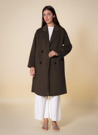 شايبس معطف مزدوج الصدر ناعم