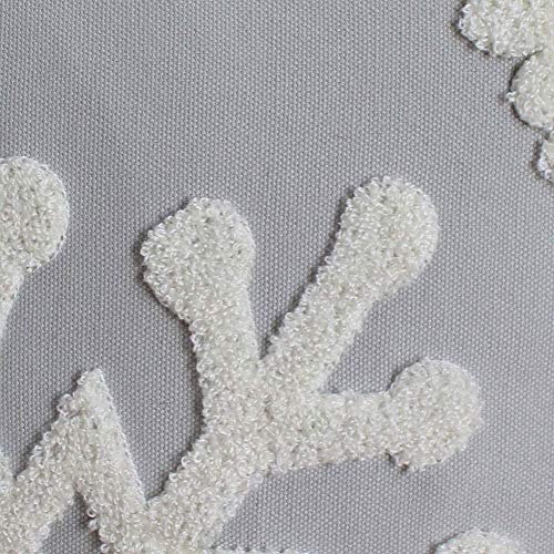 Elife Soft Square Christmas Snowflake Home Decorative Canvas Cotton Embroidery Throw Pillow Covers 18x18 Cushion Covers Pillowcases for Sofa Bed Chair (1 Pair, Grey) - Image 5