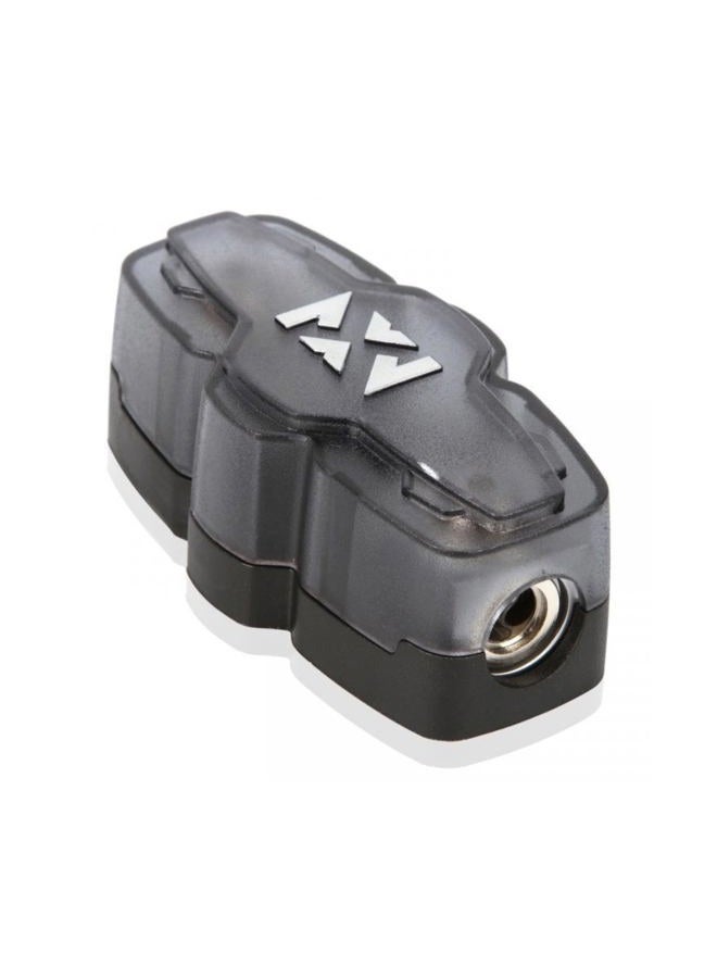 NVX XMANL04 1/0 or 4 Gauge ANL/Mini-ANL Inline Fuse Holder – Solid Brass with Satin Chrome Finish – High-Temp Polycarbonate Housing – Car and Marine Audio Protection - Image 1