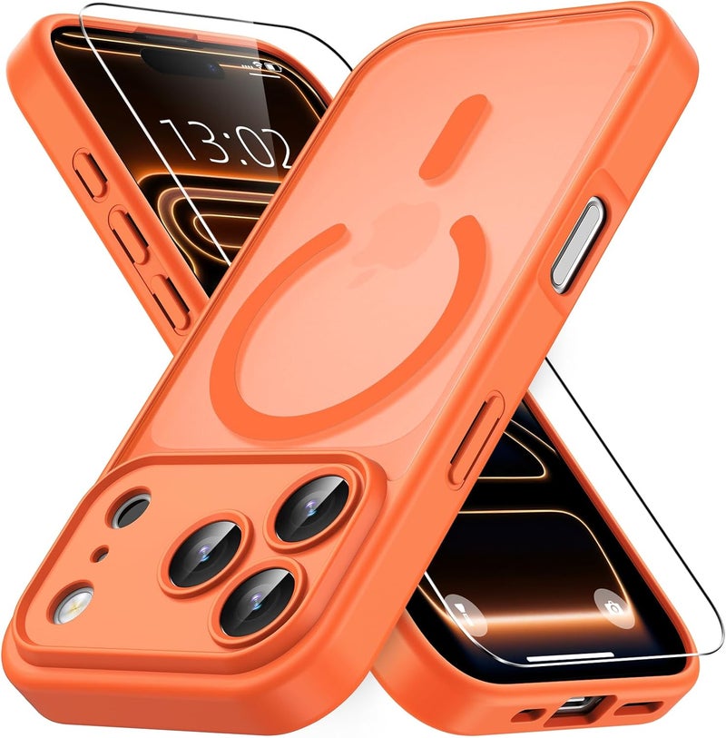 Vansdon Magnetic for iPhone 17 Pro Case with 1 Protective Glass, Compatible with Magsafe, Military Standard Drop Protection, Translucent Matte Back, Shockproof Mobile Phone Case for iPhone 17 Pro - Image 1