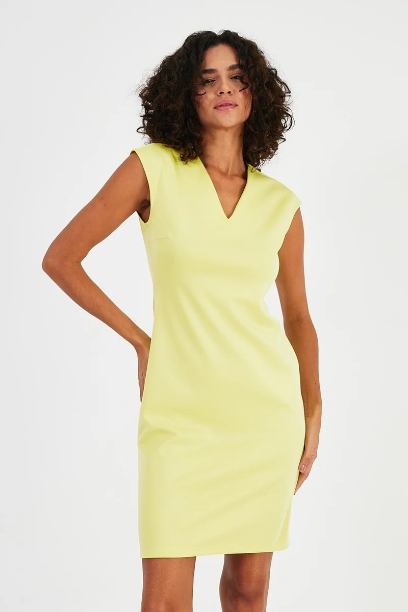 Alexander Gardi V-Neck Sheath Dress