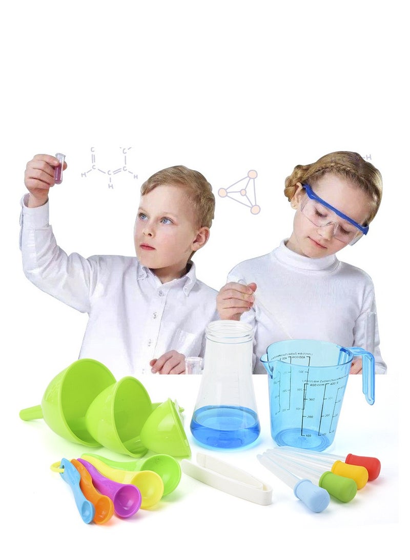 xppier Kids Science Experiment Kit with Goggles Scientist Coat Costume Laboratory Set Scientist Pretend Play Toys Educational Learning Scientific Toys for Party, Scientist Cosplay - Image 4
