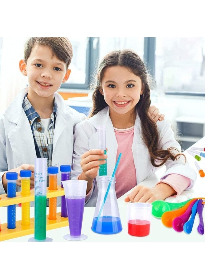 xppier Kids Science Experiment Kit with Goggles Scientist Coat Costume Laboratory Set Scientist Pretend Play Toys Educational Learning Scientific Toys for Party, Scientist Cosplay - Image 5