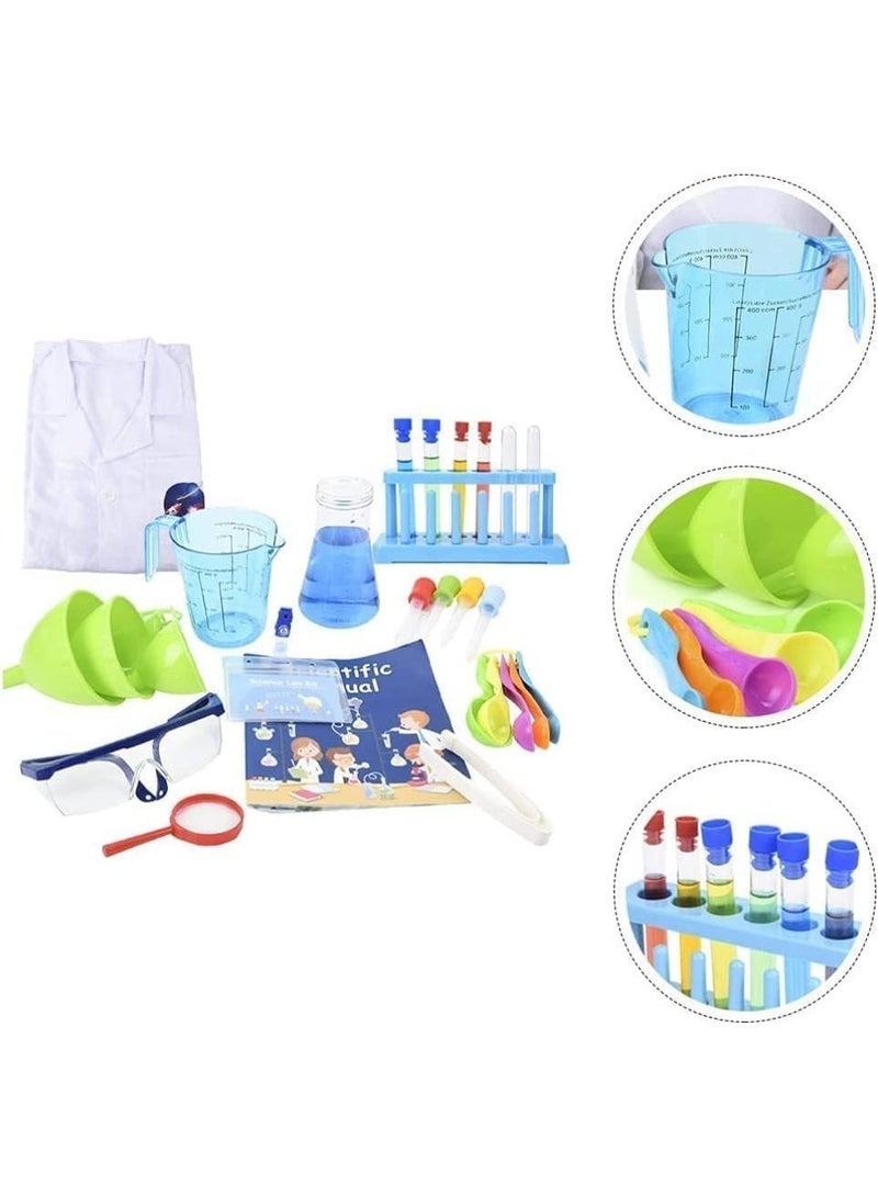 xppier Kids Science Experiment Kit with Goggles Scientist Coat Costume Laboratory Set Scientist Pretend Play Toys Educational Learning Scientific Toys for Party, Scientist Cosplay - Image 5