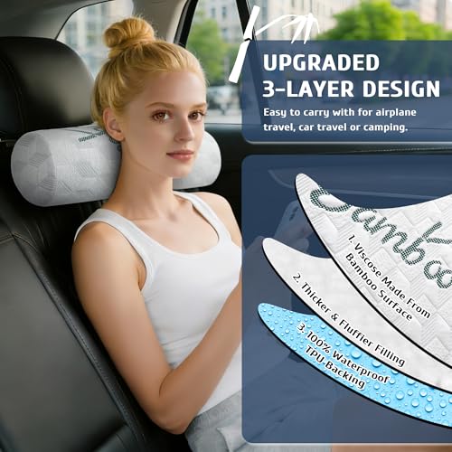 LVYSHOW Cervical Roll Pillow, 2 Pack Round Bolster Pillow with Removable Washable Cover for Neck, Back, Leg, and Knee Support, 5" x 17" - Image 5