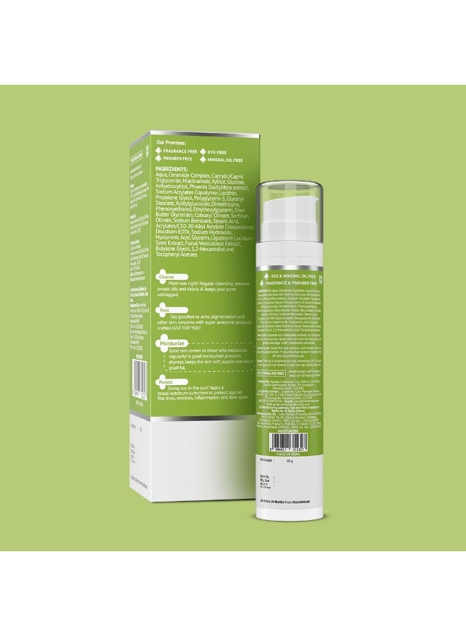 The Derma Co 4% Ceramide Barrier Repair Moisturizer | Niacinamide & Oxylance I Repairs & Strengthens Skin I Improves Skin texture I Lightweight Cream I 24 Hrs Moisturization | For All Skin Type - 50gm - Image 2